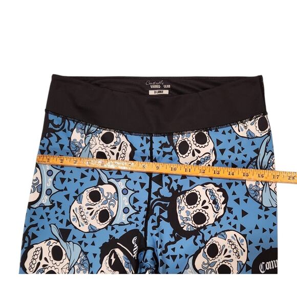 Constantly Varied Gear CVG Capri Leggings Size XL Compton Skull Blue Activewear - Picture 7 of 8